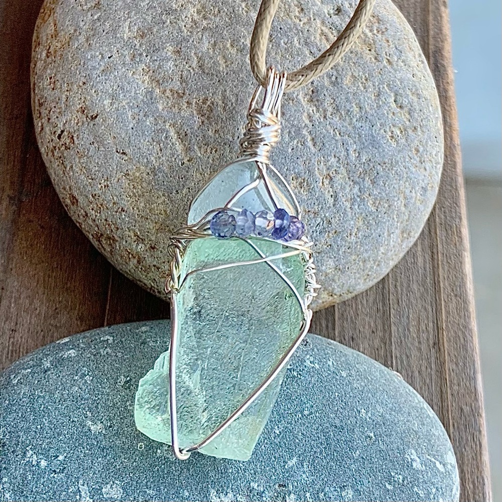Aquamarine, Spodumene & Iolite Bead Necklace